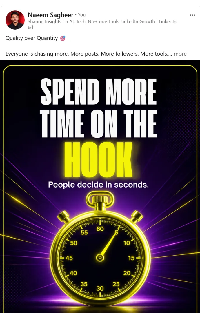 Sponsored LinkedIn post for The Hook